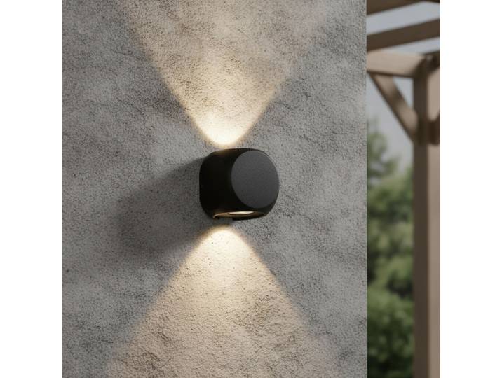 Unieke wandlamp Zari 2-lichts antraciet Lyora - 108786