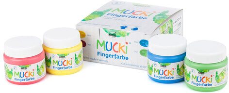 MUCKI Fingerfarben, 4x 150 ml