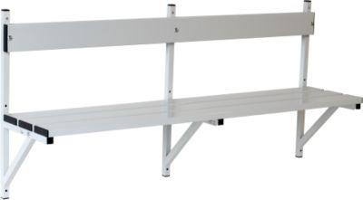 Wandbank, Alu/Edelstahl, 2000 mm breit