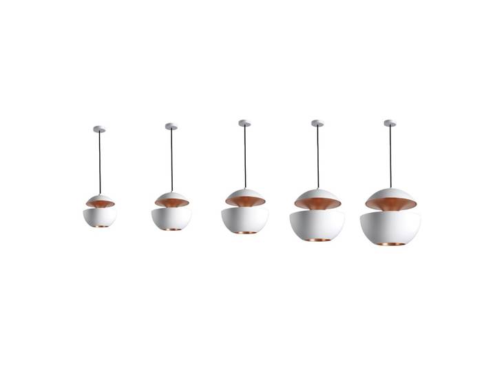 Here Comes The Sun Suspension Blanc/Cuivre Ø250 - DCW - Salon / séjour - Aluminium
