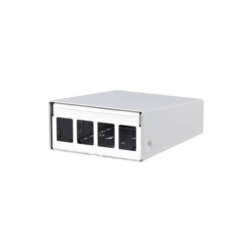 Metz Connect Keystone AP-Gehäuse 4 Port reinweiß RAL9010