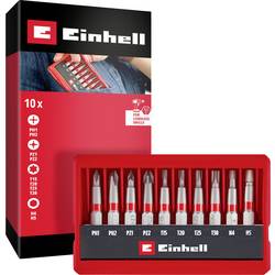 Einhell Bit Taschenbox 10tlg 118643 Bit-Set PH, PZ, Innen-Sechskant, TX