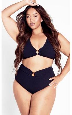 Plus Size Women's Persia Bikini Top - black by City Chic in Black (Size 20 W)