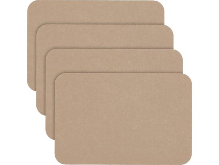 Erwin Müller Filz Tischset für Teller, Tischuntersetzer Cappuccino Größe 30x45 cm - Schutz vor Kratzern und Verschmutzungen