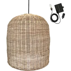 Lumisky GIACOMO Solar-Pendelleuchte, 45 cm hoch, 5 m Rattan Beige