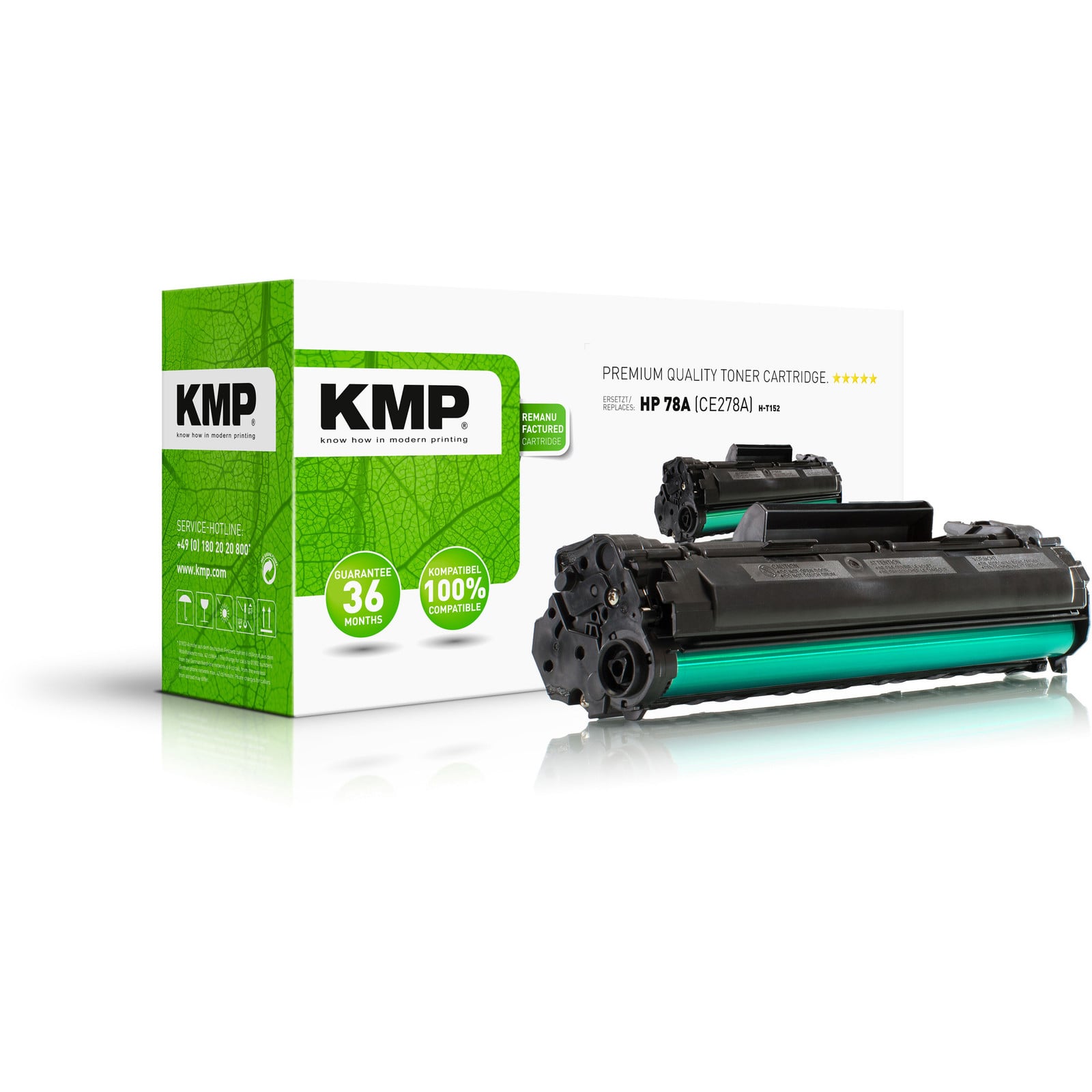 KMP H-T152 Tonercartridge zwart, compatibel met HP CE 278A