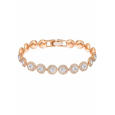 Armband SWAROVSKI "Una Angelic" Gr. M, rosa (roségoldfarben, kristallweiß), Armbänder, Damen, M, Metall, Armband, mit Swarovski Kristall