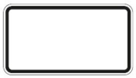 Zusatzschild blanc, 330x600mm RAL2 fond blanc bord noir ; ADCO (4251783605807)