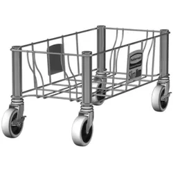 Rubbermaid, Transportwagen, Transportroller aus Edelstahl, für Abfallbehälter Slim Jim (227 kg)