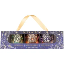 Kerzen Geschenkset 3x75g Am Tannenbaum / Clementine Schokolade / Mysteriöser Wald