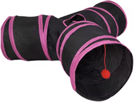 Inspire Picks Rainbow Hide Collapsible Cat Tunnel Toy For Indoor Cats d1