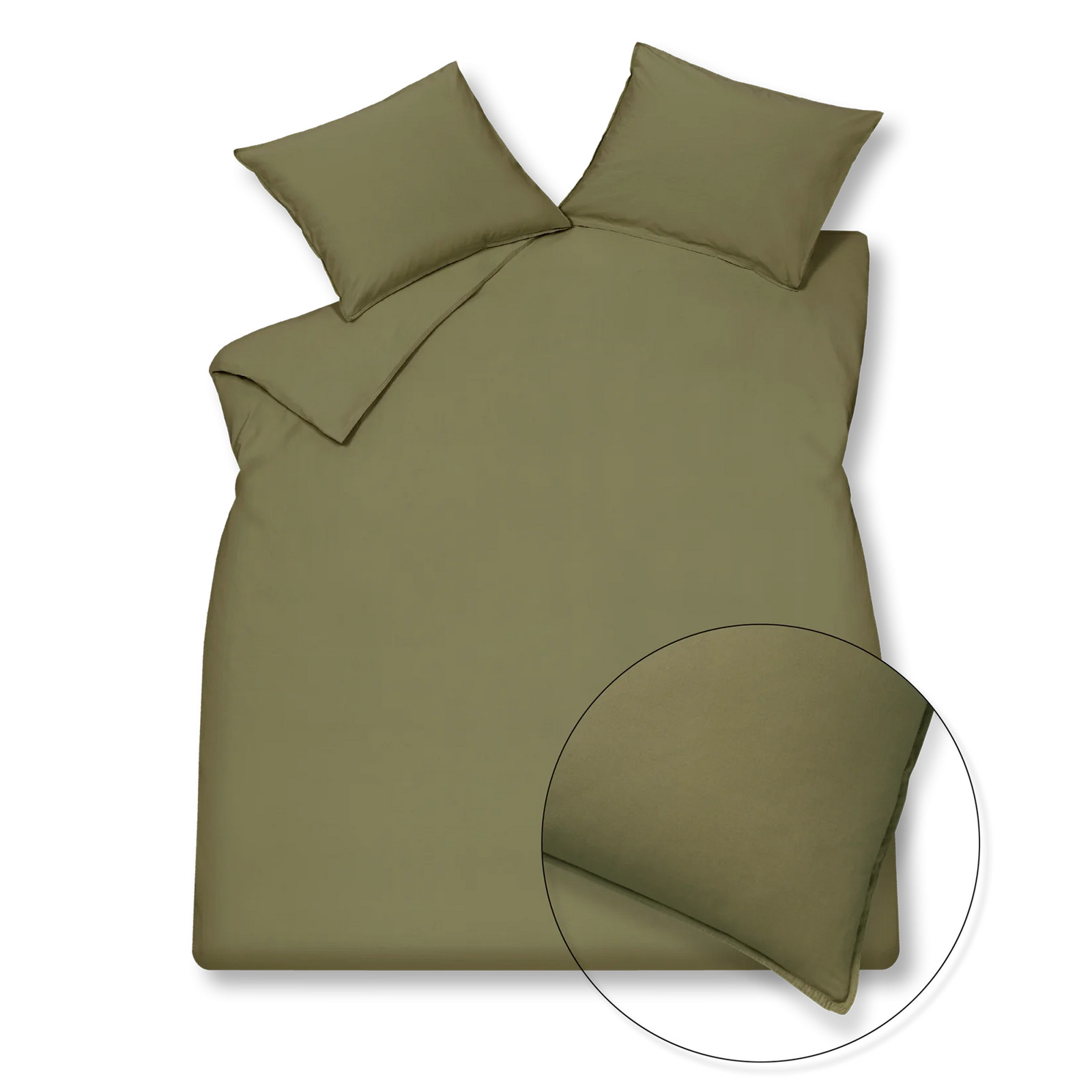 Vandyck Washed Cotton Martini Dekbedovertrek Olive
