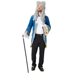 buttinette Mantel "Barock" für Herren, blau/gold