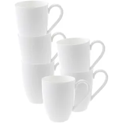 BECHER MIT HENKEL Royal weiß 300 ml 6er Set