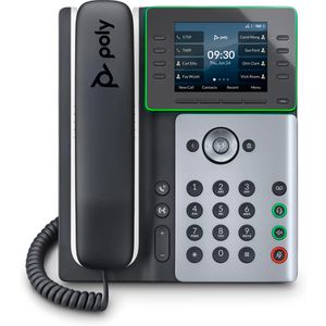 Poly HP Edge E320 Telefon, weiß / dunkelblau, schnurgebunden, mit Bluetooth