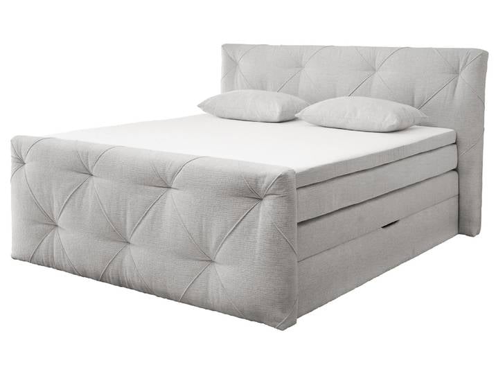 Z2 Boxspringbett INDIANA, silber, Webstoff