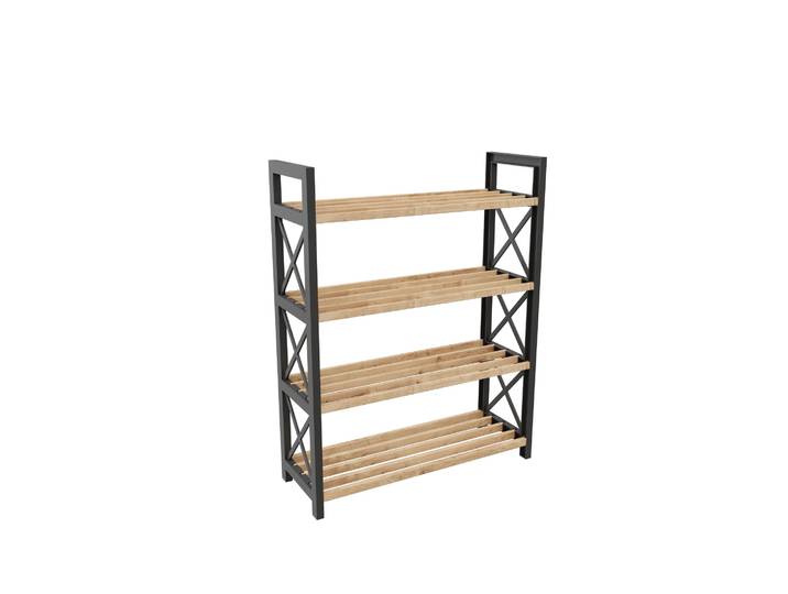 Bibliothèque en bois Plastic - 46 x 18 x 64 cm - Noir