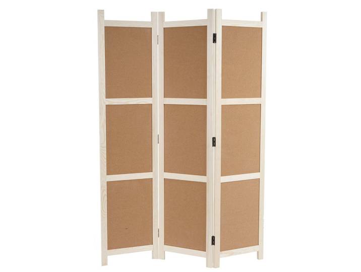MCW Paravent Braun, Holz, Kiefer, 121x166x2 cm, Wohnzimmer, Raumteiler, Paravents