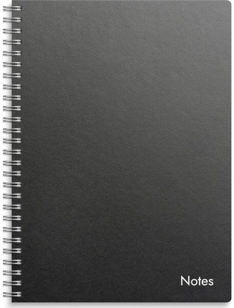 Burde Notesbog, A5, Linjeret, Sort