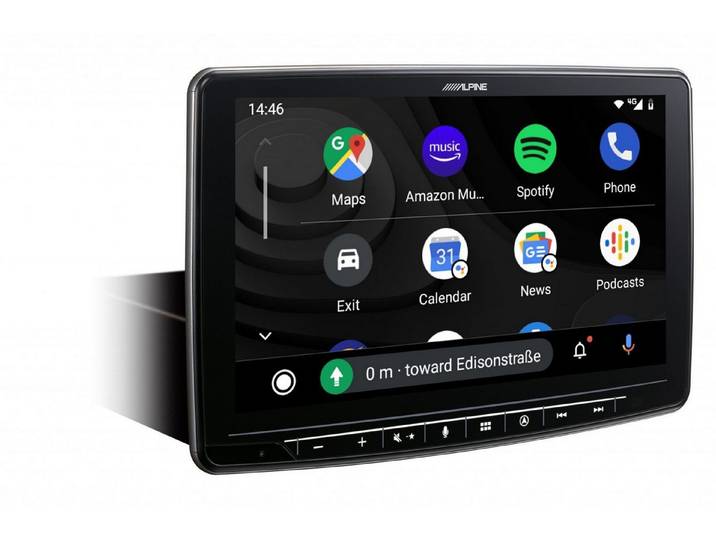 ALPINE INE-F904D Navi 9-Zoll Touchscreen, DAB+, HDMI CarPlay Android Autoradio (RDS, AM/FM Radio, Animiertes Display, Freisprecheinrichtung)