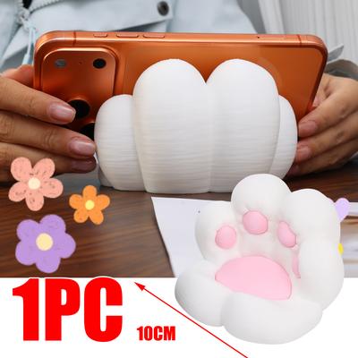 Modern Mode Marketplace Cute Cat Paw Phone Stand For Desk Universal Kawaii Phone Holder white
