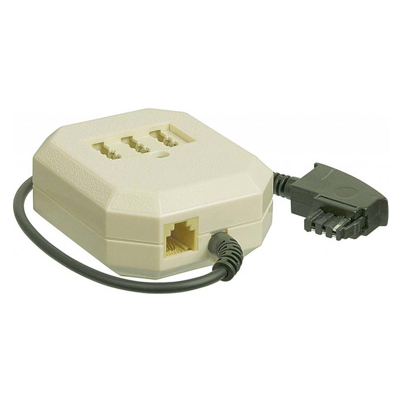 Goobay TAE Verlängerungsbox, Beige-Schwarz, 0.2 m (50282)