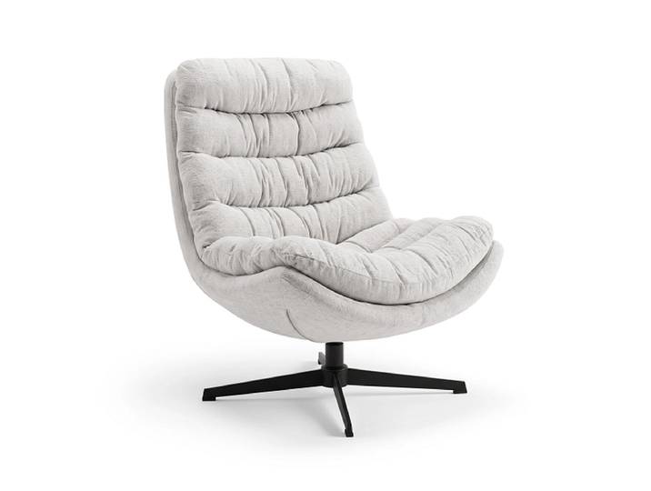 Sessel MARCKERIC NAYLA Stoff hellgrau