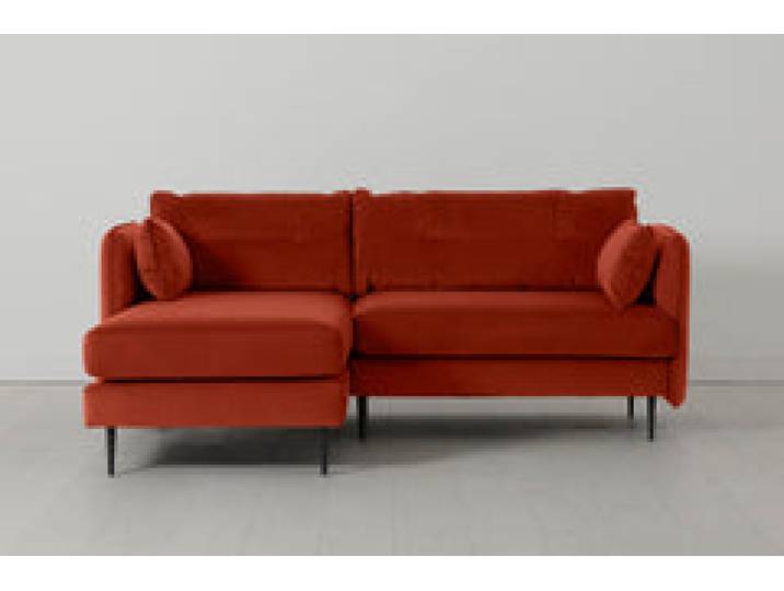 Model 19 Dreisitzer Chaiselongue-Sofa (Links), Paprikarot
