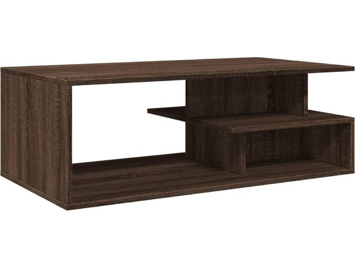 vidaXL Table basse marron imitation chêne 102x55x35 cm Bois composite