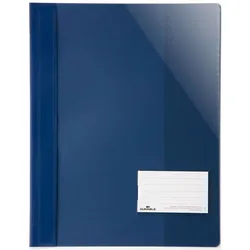 Durable, Mappe, 25 Schnellhefter Kunststoff dunkelblau DIN A4 überbreit (A4+, 25x)