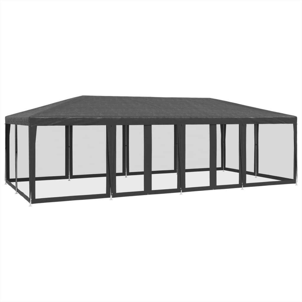 vidaXL Tente de fête avec 12 parois latérales maille anthracite 8x4 m