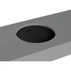 VitrA New Metropole Unterbauwaschtisch rund, 40 cm Durchmesser, Schwarz Matt mit VitrA Clean-Oberfläche