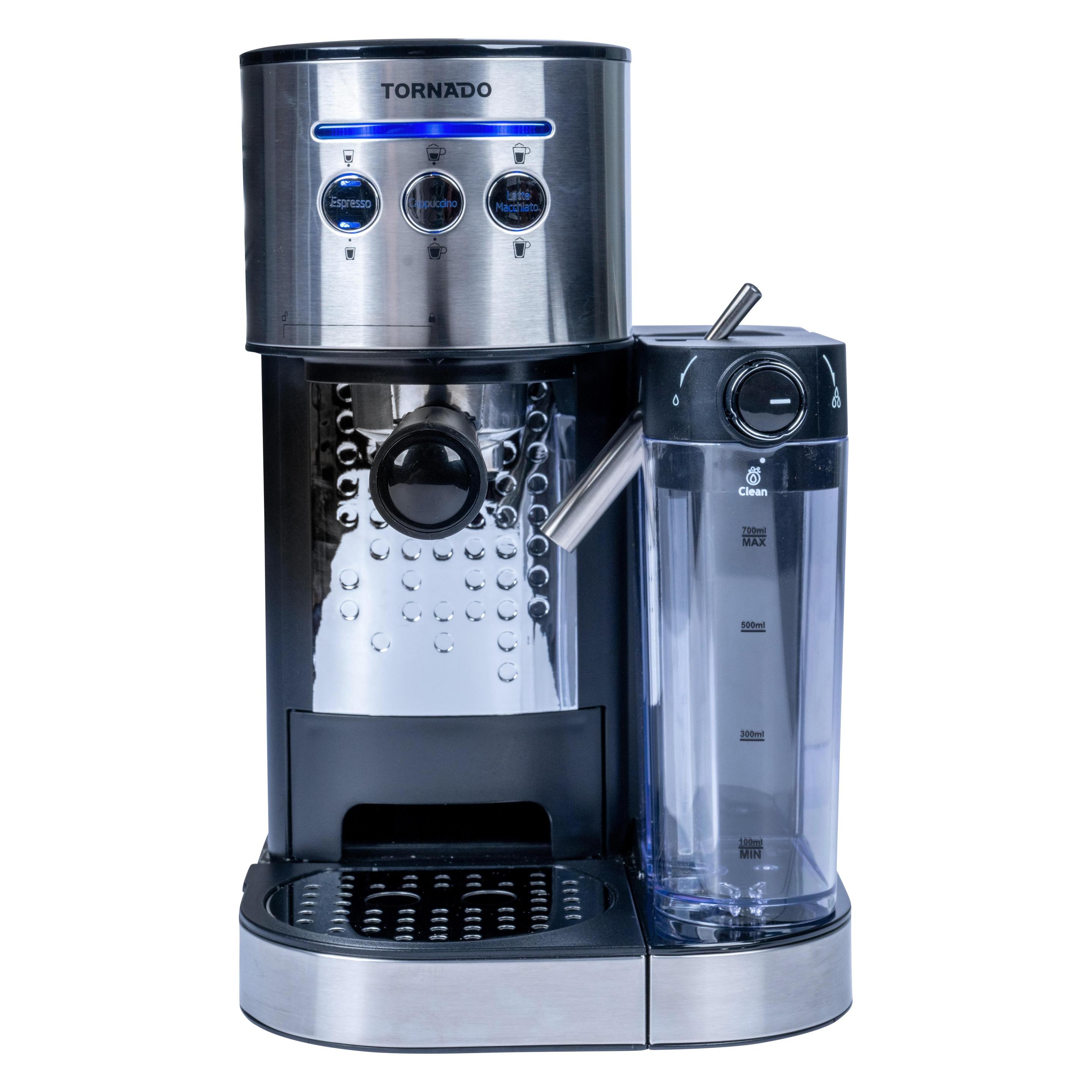 Tornado Kaffeevollautomat TCM-14125 / Edelstahl und Schwarz (TCM-14125)