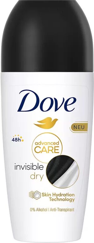Dove - Invisible Dry Anti-Transpirant Roll, Care Invisible Dry Roll-On, 50 ml