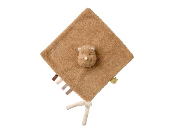 Nattou Comforter Knuffeldoek Rhino TEDDY 39cm Teddy Caramel