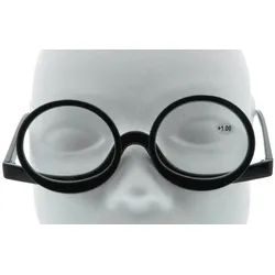 Schminkbrille / Hilfe Make-Up schwarz mit 2 beweglichen Gläsern mit Stärken