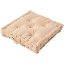SITZKISSEN beige 50/50/10 cm – Bodenkissen unifarben