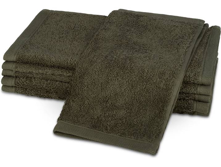 Seiftuch ROSS Vita 4004 , grün (olive), B:30cm L:30cm, Frottier, Handtücher, Seiftuch