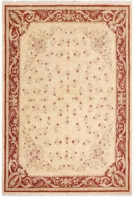 Treasured Knots Artisan Oushak Open Field Hand-Knotted Wool Area Rug