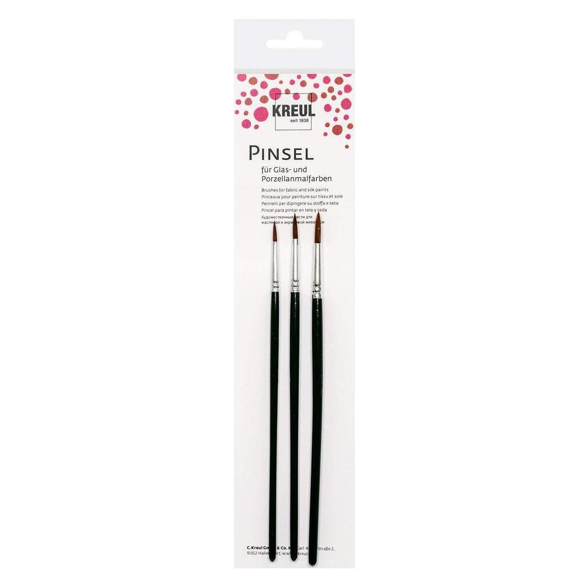 Kreul 723003 Pinselset - 3-teilig - Für Glas- und Porzellanfarben (54139803)