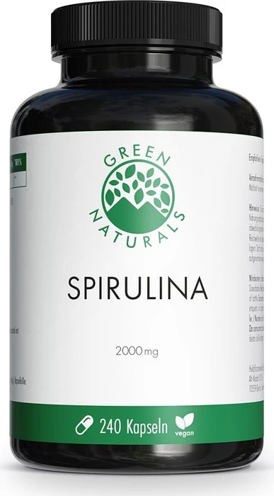 Green Naturals Spirulina Kapseln 2000 mg vegan 240 St