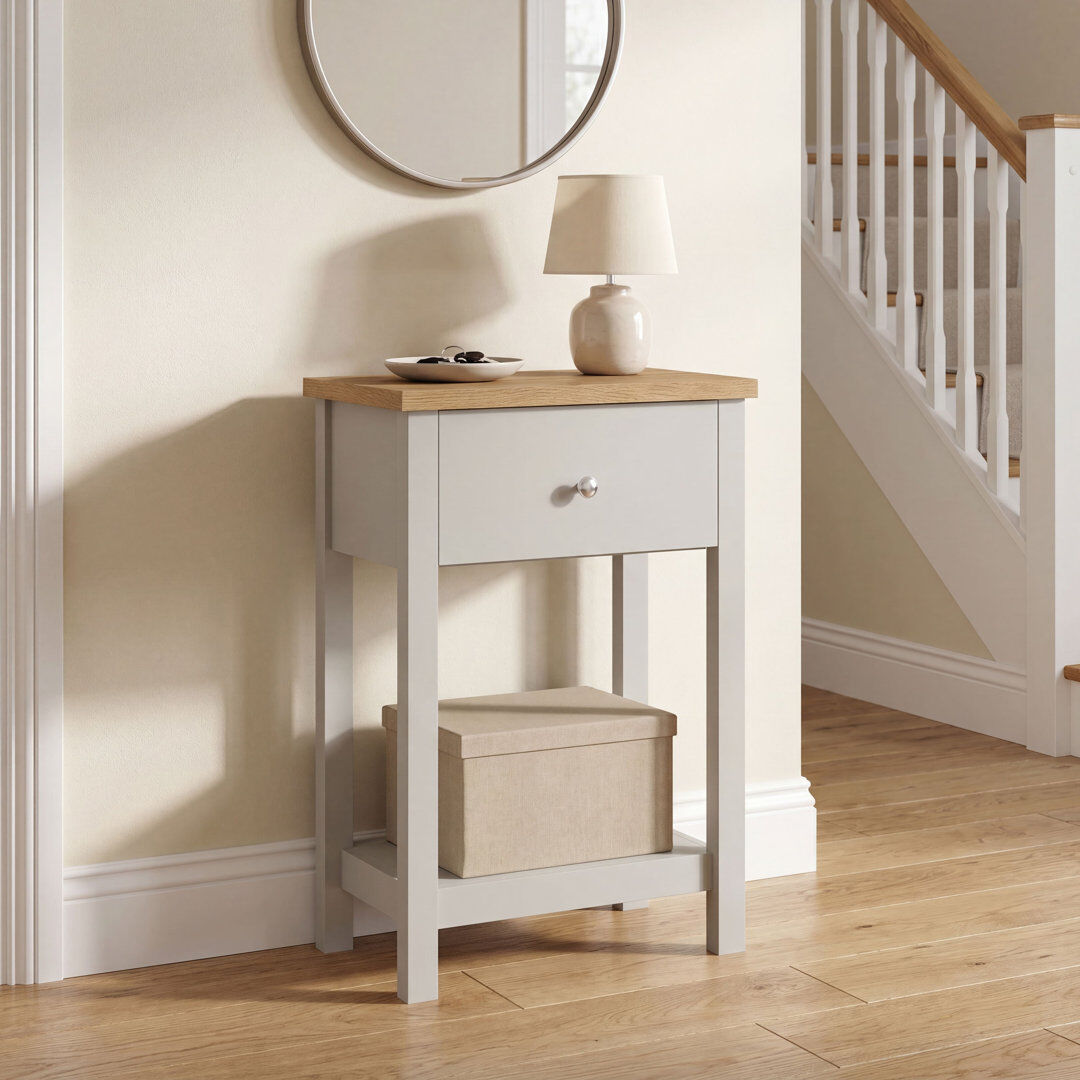 August Grove Beacsfield 50cm Console Table Grey 74cm H X 50cm W X 30cm D