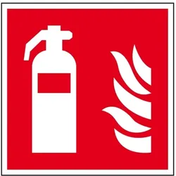 Schild I Brandschutzschild Feuerlöscher, Kunststoff, 200x200mm, ASR A1.3, DIN EN ISO 7010 F001