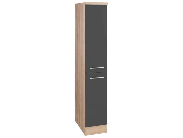 Apothekerschrank OPTIFIT Kalmar , grau (anthrazit), B:30cm H:175cm T:57cm, Schränke, Apothekerschrank