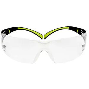 3M Schutzbrille SecureFit 400, klar, Bügelbrille, schwarz-grün