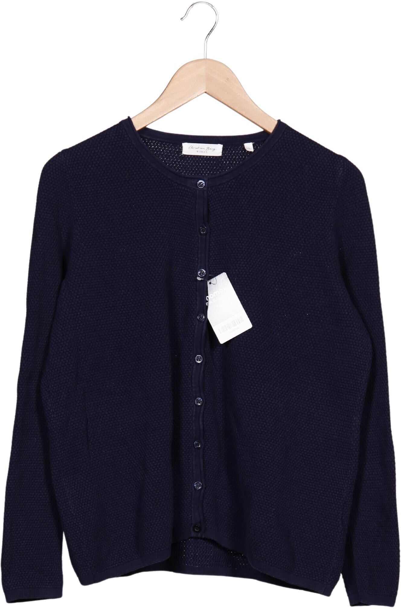 Christian Berg Damen Strickjacke, Marineblau, Gr. L, Baumwolle - Second Hand