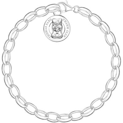 Charm-Armband THOMAS SABO "THOMAS SABO x HARIBO Schmuck: Charm-Armband" Gr. 19, silber (silberfarben), Armbänder, Damen, 19, Silber 925 (recycelt), Charm-Armband