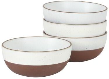 Gibson Elite William Crest 4 Piece Cereal Bowl Set, 6.25"" Round Stoneware Reactive Glaze Finish, Soup, Dessert & Snack Bowls"