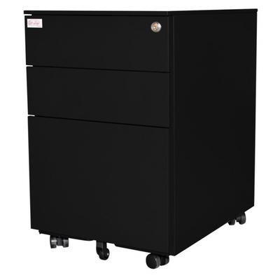 Rollcontainer Metall Schubladenschrank Metallrollcontainer Ordnungssystem Rollbar Metallschrank Schrank Container schwarz Jet-Line