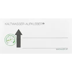 Hinweisplakette Kaltwasser, 100 x 50 mm, 25 Stück